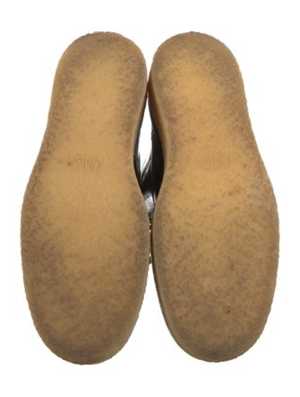 Chloé Leather Colorblock Pattern Combat Boots