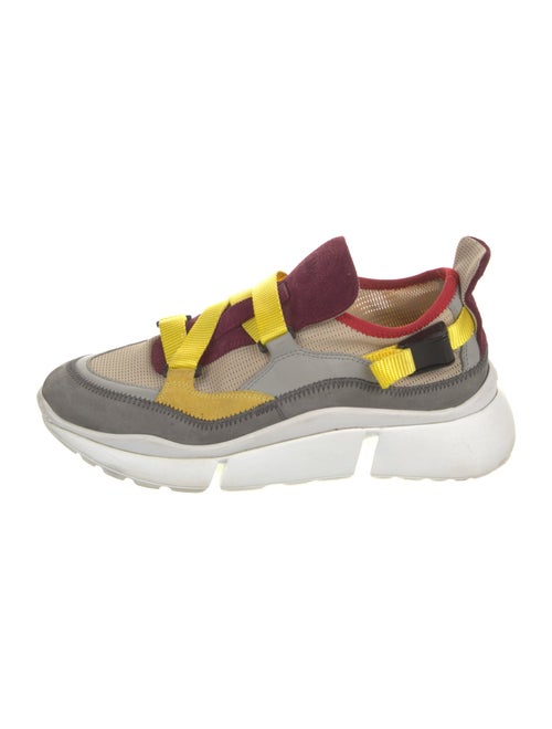 Chloé Mesh Colorblock Pattern Sneakers