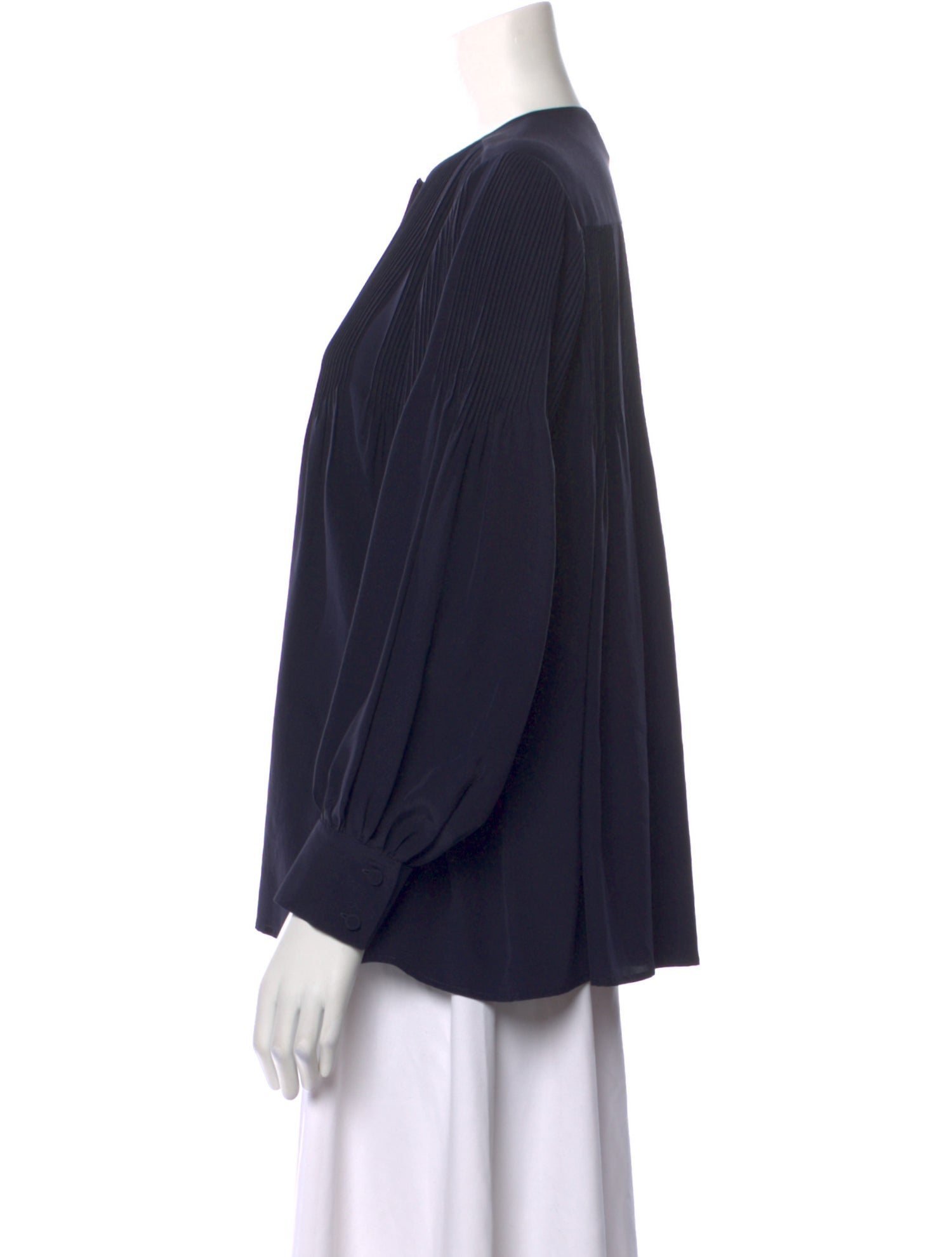 Chloé Silk Crew Neck Blouse