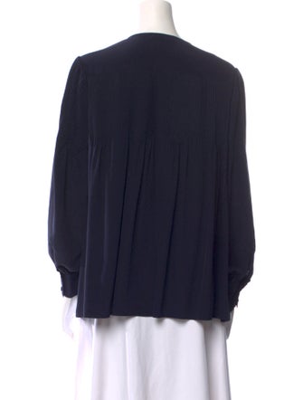 Chloé Silk Crew Neck Blouse