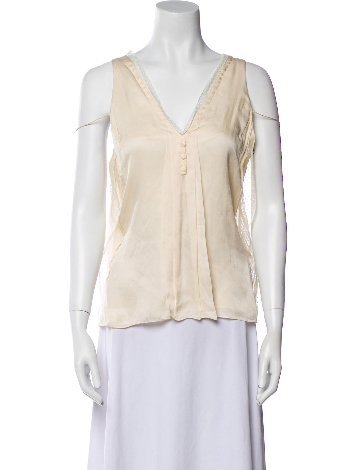 Chloé Silk V-Neck Blouse