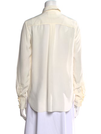 Chloé Silk Long Sleeve Button-Up Top