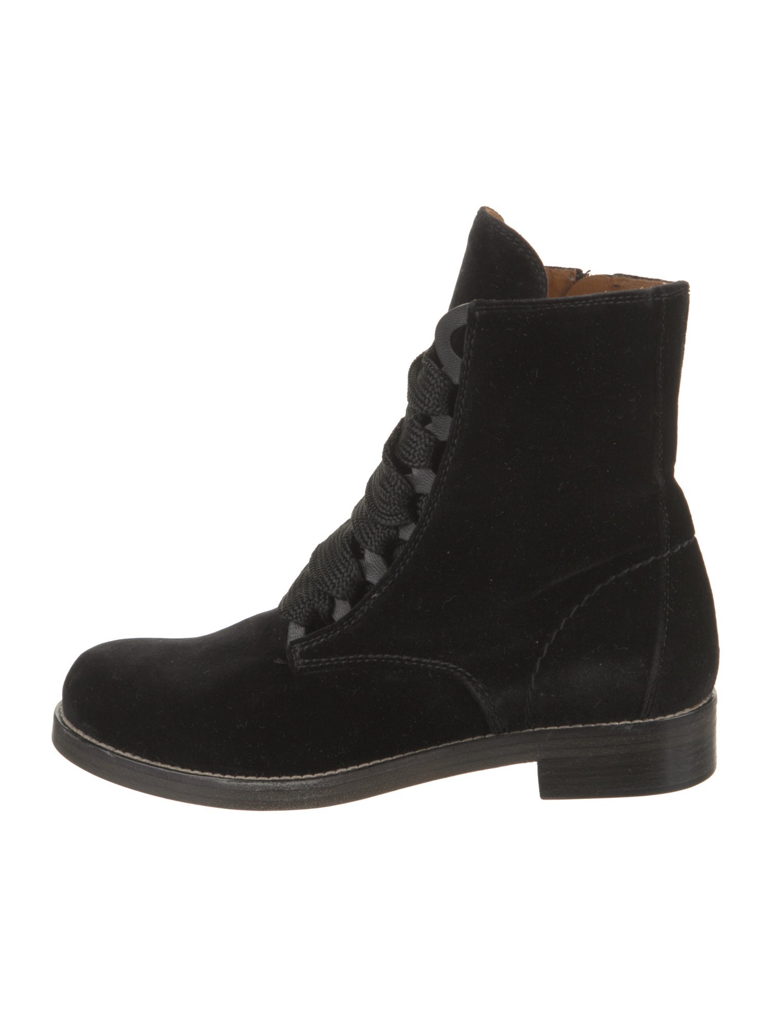 Chloé Velvet Combat Boots