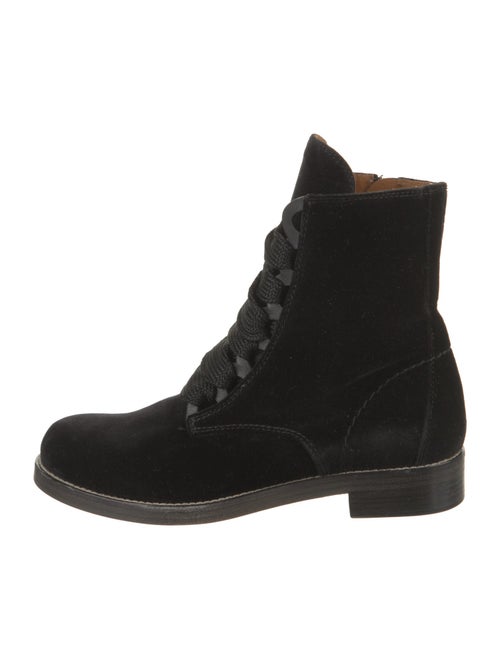 Chloé Velvet Combat Boots