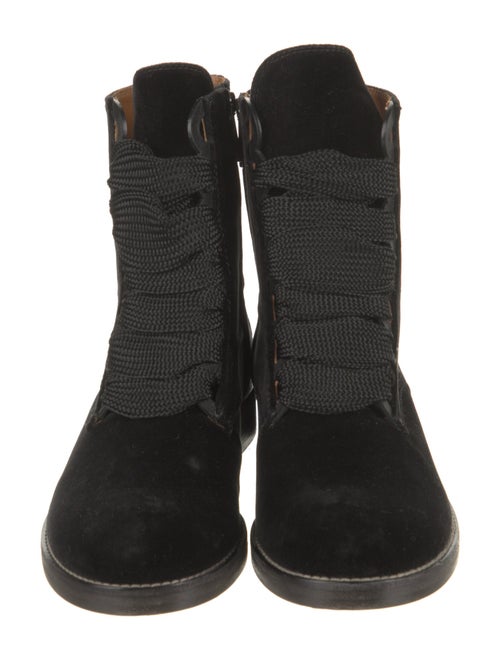 Chloé Velvet Combat Boots