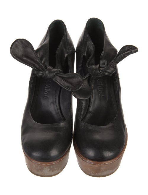 Chloé Leather Colorblock Pattern Pumps