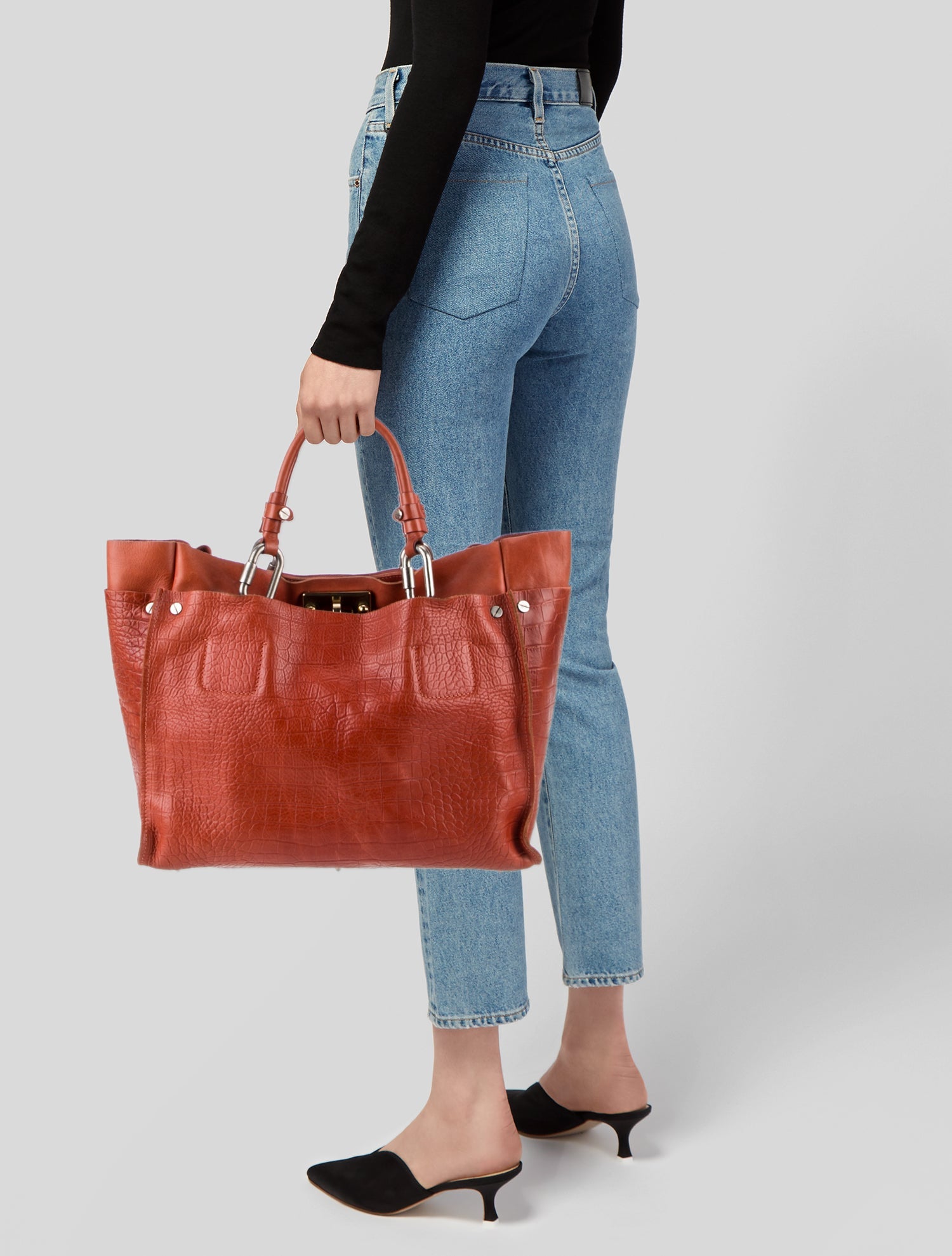 Chloé Embossed Leather Tote