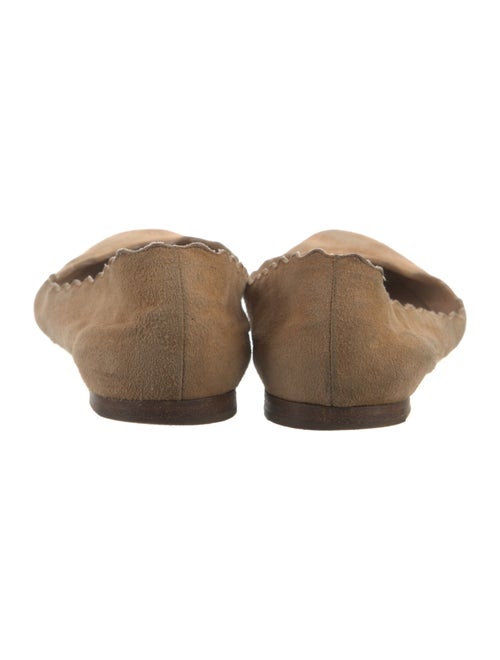 Chloé Suede Scalloped Accent Ballet Flats