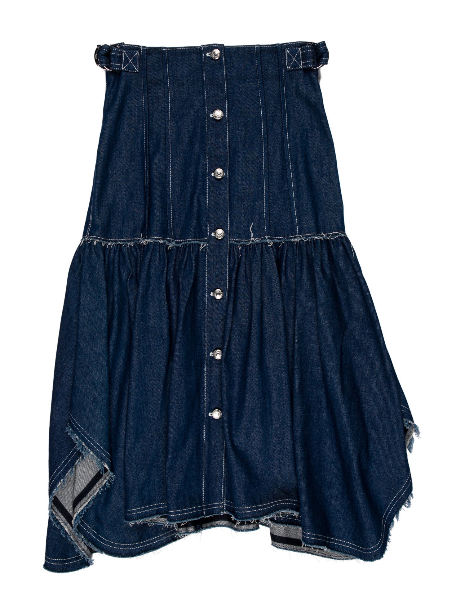 Chloé Raw-Edge Trim Midi Length Skirt