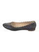 Chloé Leather Scalloped Accent Ballet Flats