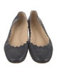 Chloé Leather Scalloped Accent Ballet Flats