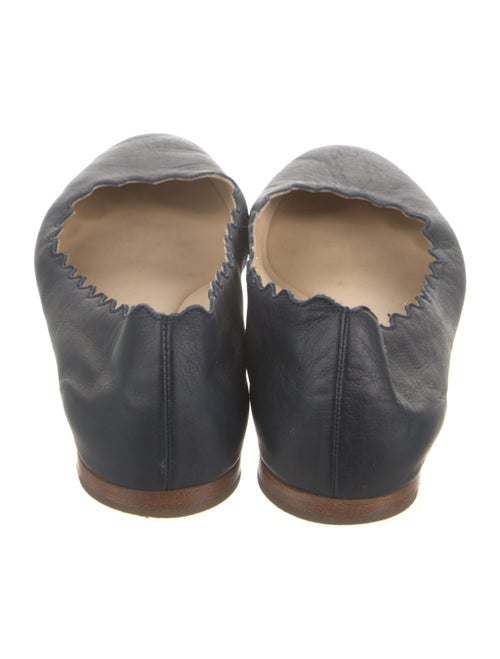 Chloé Leather Scalloped Accent Ballet Flats