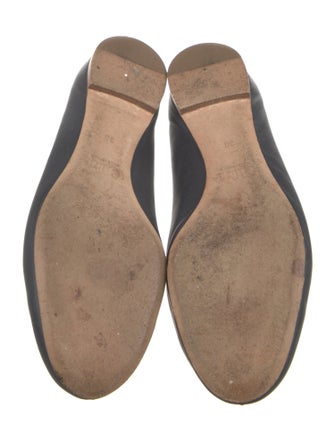 Chloé Leather Scalloped Accent Ballet Flats