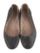 Chloé Leather Scalloped Accent Ballet Flats