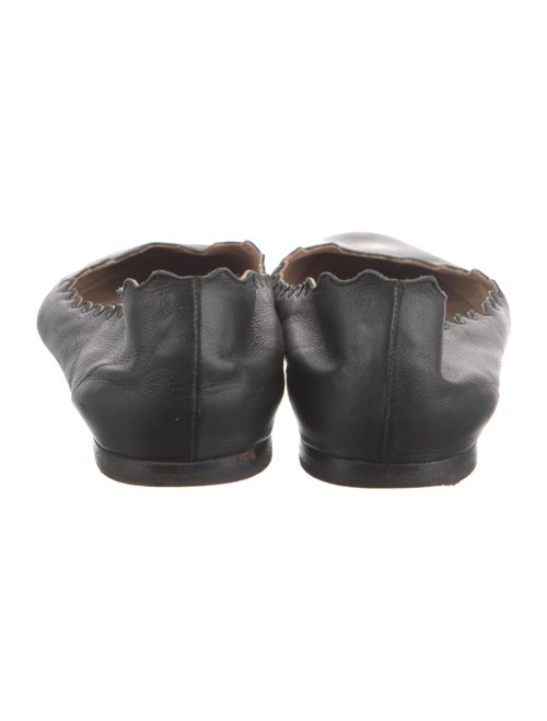 Chloé Leather Scalloped Accent Ballet Flats