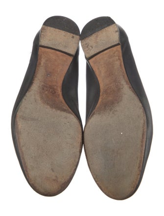 Chloé Leather Scalloped Accent Ballet Flats