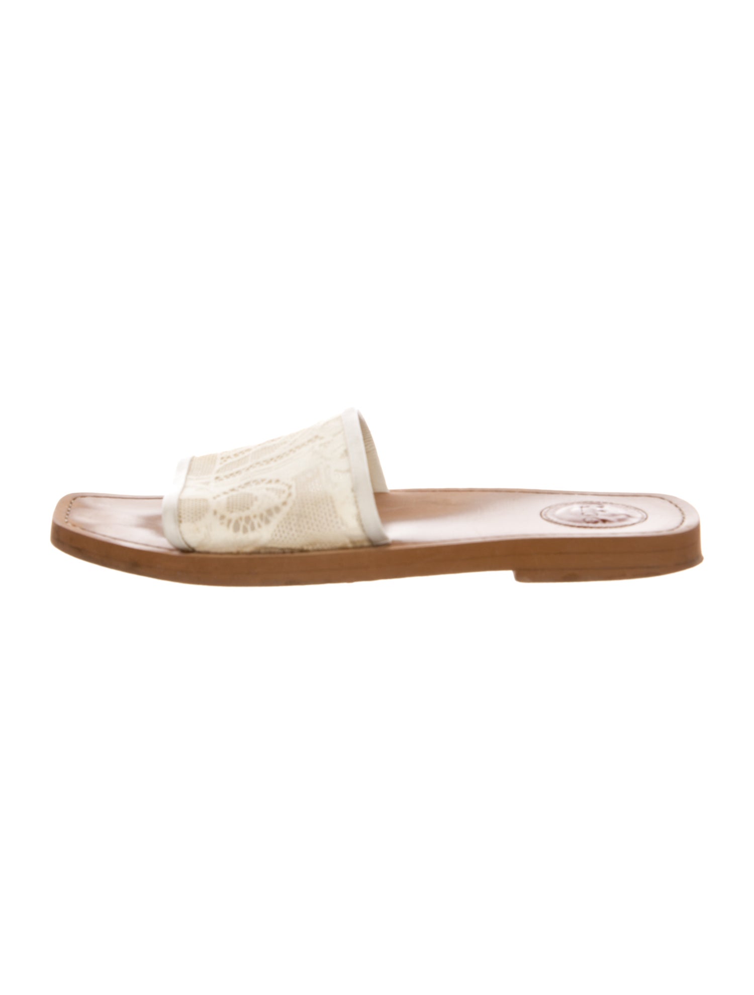 Chloé Lace Patterned Slides