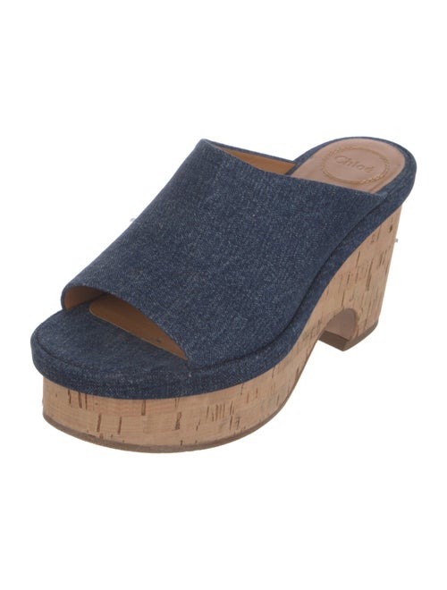 Chloé Denim Slides
