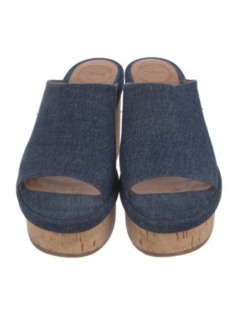 Chloé Denim Slides
