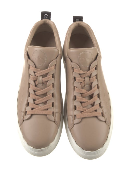 Chloé Leather Scalloped Accent Sneakers