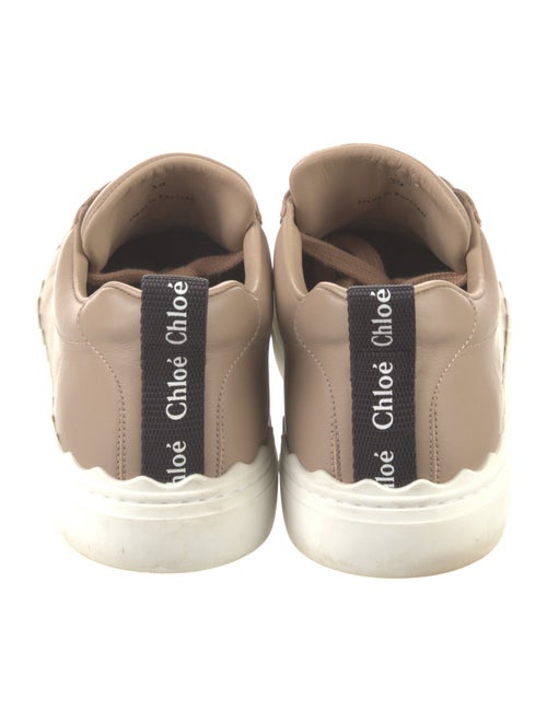 Chloé Leather Scalloped Accent Sneakers