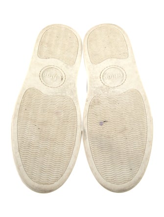 Chloé Leather Scalloped Accent Sneakers