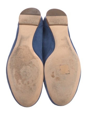 Chloé Suede Scalloped Accent Ballet Flats