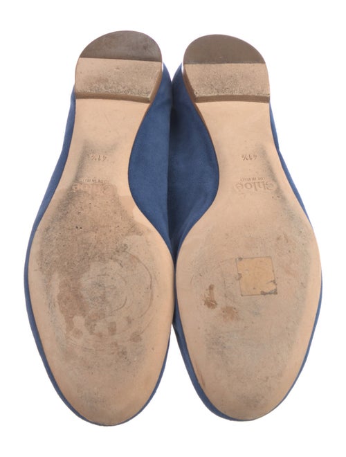 Chloé Suede Scalloped Accent Ballet Flats