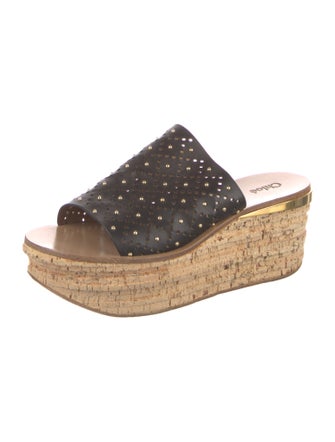 Chloé Leather Studded Accents Sandals