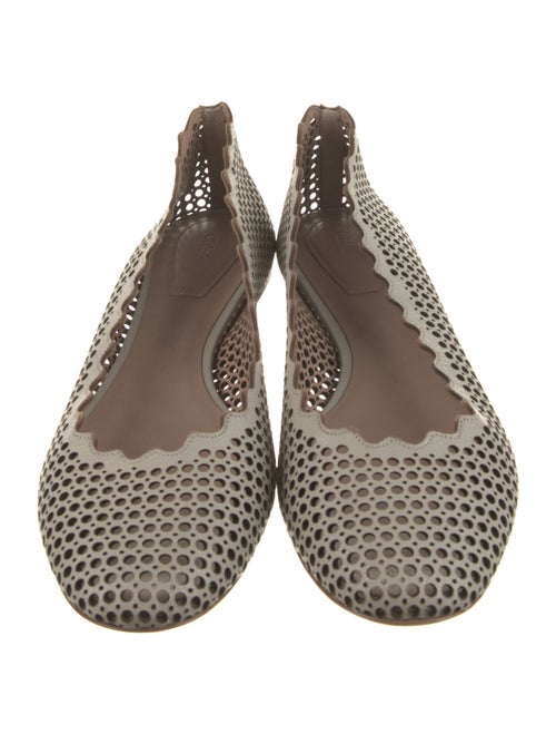 Chloé Leather Lasercut Accents Flats