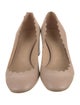 Chloé Leather Scalloped Accent Pumps