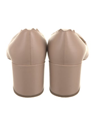 Chloé Leather Scalloped Accent Pumps