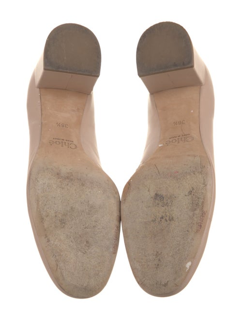 Chloé Leather Scalloped Accent Pumps