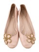 Chloé Leather Chain-Link Accents Flats