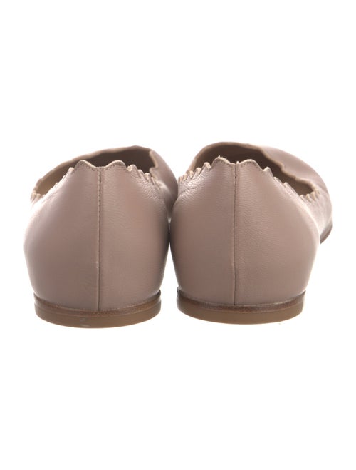 Chloé Leather Scalloped Accent Ballet Flats