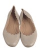 Chloé Leather Scalloped Accent Ballet Flats