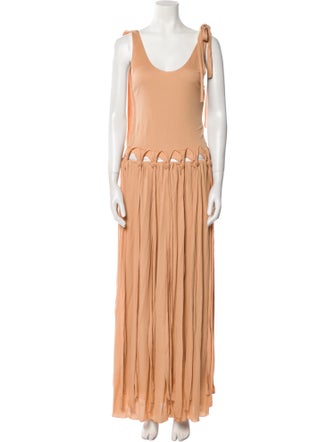 Chloé Scoop Neck Long Dress