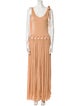 Chloé Scoop Neck Long Dress