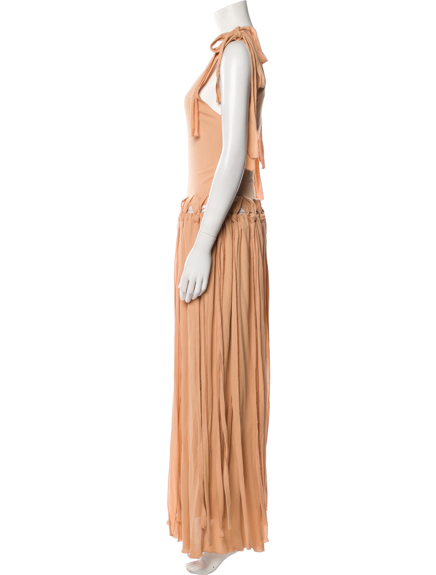 Chloé Scoop Neck Long Dress