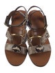 Chloé Leather Animal Print Sandals