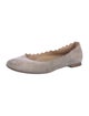 Chloé Suede Scalloped Accent Ballet Flats