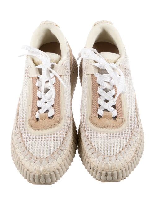 Chloé Plaid Print Whipstitch Trim Sneakers