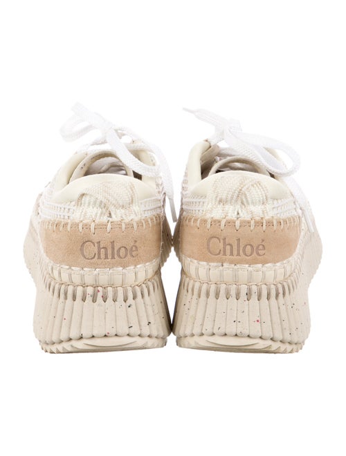 Chloé Plaid Print Whipstitch Trim Sneakers