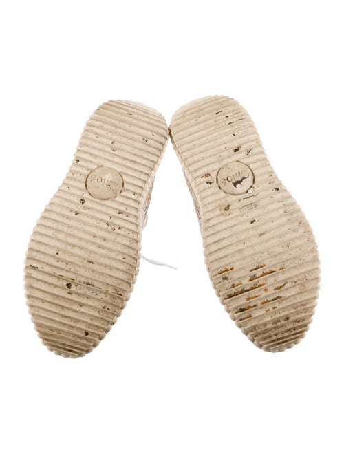 Chloé Plaid Print Whipstitch Trim Sneakers