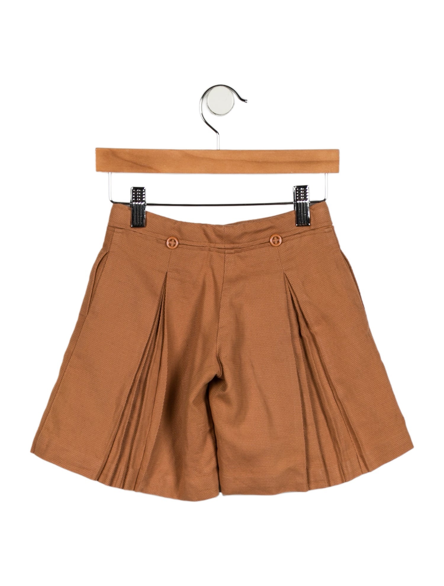 Chloé Toddler Girls' Solid Pleated Shorts