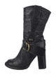 Chloé Leather Leather Trim Embellishment Moto Boots