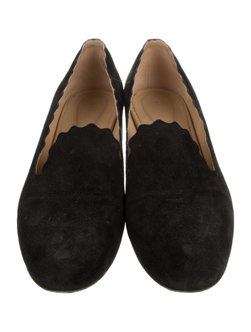 Chloé Suede Scalloped Accent Pumps