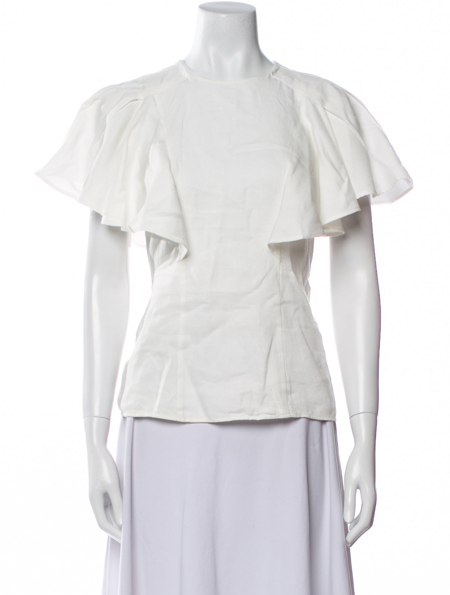 Chloé Linen Crew Neck Blouse