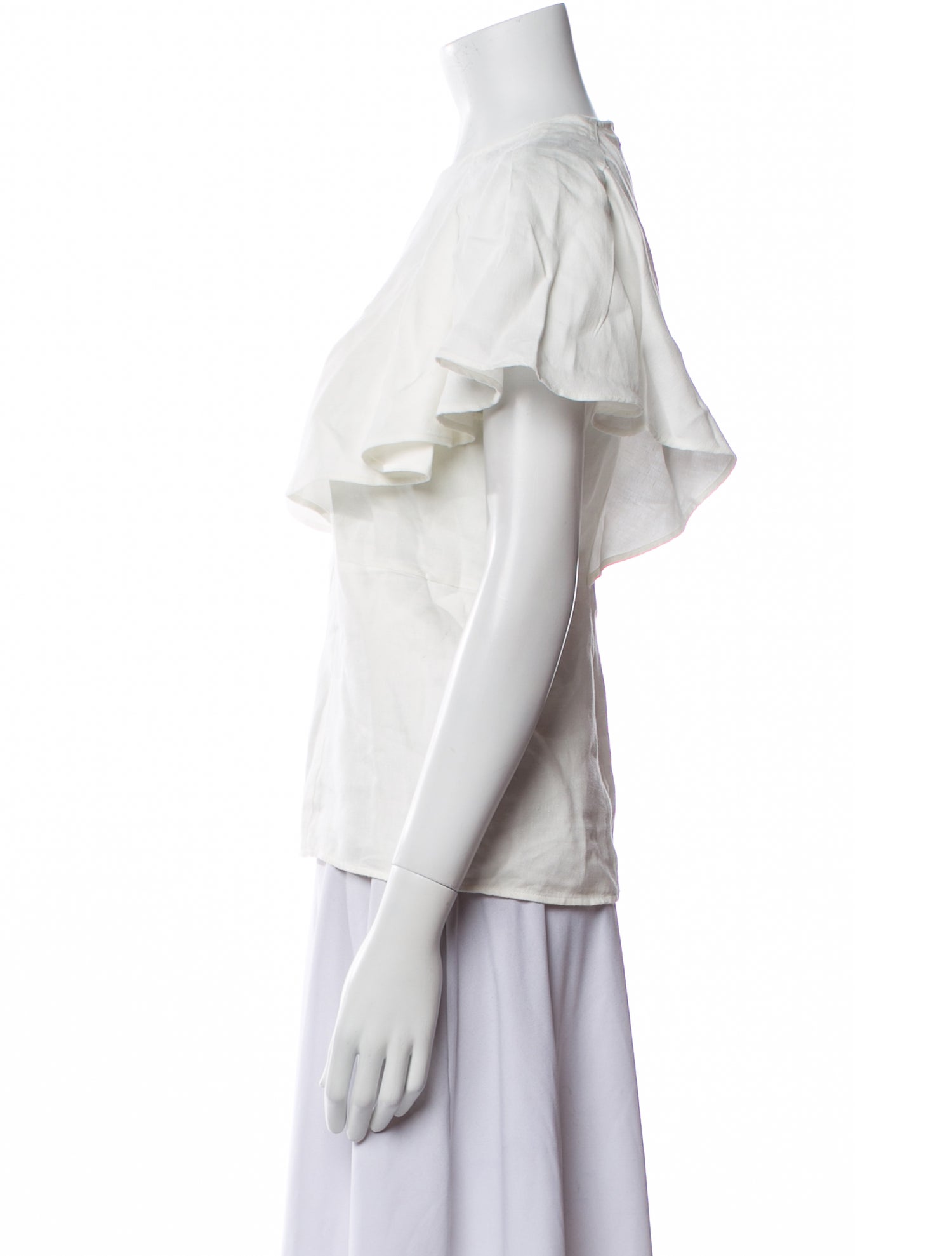 Chloé Linen Crew Neck Blouse