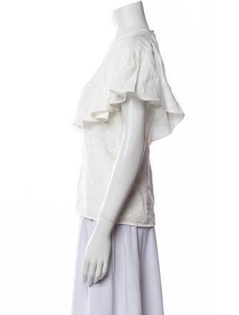 Chloé Linen Crew Neck Blouse